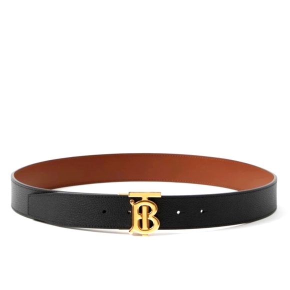 NWOT Burberry Black and Tan Reversible Belt with TB Monogram Size LARGE - Picture 1 of 10